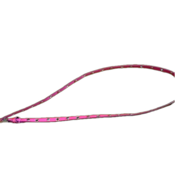 Pink  1/2” wide 39” long studded belt with hole every 2” - Picture 1 of 2